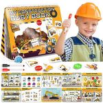 Montessori Toys for 3 Year Old Boys, Luckades Construction Toys Busy Book Sensory Books for Toddlers 3-4 Preschool Toys Educational Toys for Kids 4-6 Birthday Gifts for 3-6 Year Old Boys