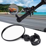 Speedwav MoterBike & Bicycle Universal Handlebar Flexible Rear View Mirror 360 Degree Rotatable for Mountain Bike and Road Bike Blind Mirror - 1pcs