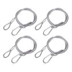 4Pack Clamps for Lights Stage Lighting Equipment & Accessories, Clamp Hooks Safety for Speaker Stand, Stage Light Safety Cables Lighting Safety Chains for Hanging Lights Dj Truss Lighting Clamp