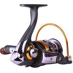 Sougayilang Spinning Fishing Reels with Left/Right Interchangeable Collapsible Wood Handle Powerful Metal Body 5.2:1/5.1:1 Gear Ratio Smooth 11BB for Inshore Freshwater Saltwater Fishing