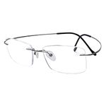 Eyekepper Titanium Rimless Reading Glasses Readers Men Gunmetal