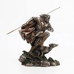 Veronese Design 9 Inch Tall Lugh Celtic God of Sun and Thunderstorms with His Hound Resin Sculpture Bronze Finish