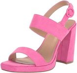 Madden Girl Women's Mine Heeled Sandal, Pink Fabric, 10, Pink Fabric, 10