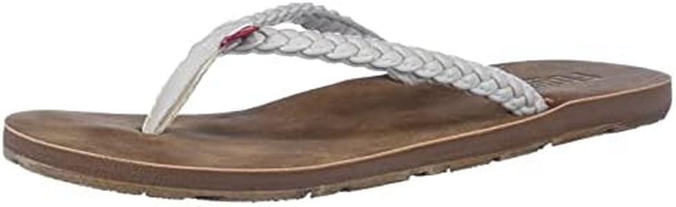 Flojos Women's Harper Sandal, Ivory/Brown, 8 M US