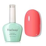 Firedeep Coral Orange Gel Nail Polish, 0.54 Fl Oz Large Bottle UV/LED Soak Off Orange Gel Polish for Autumn and Winter