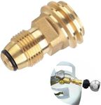 Hooshing Propane Tank Adapter Converts POL LP Tank Service Valve to QCC1 / Type1 Hose or Regulator- Old to New. (Brass)