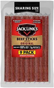 Jack Link's Beef Sticks, Original – Protein Snack, Meat Stick, Made with 100% Beef, No Added MSG** – 7.2 Oz.