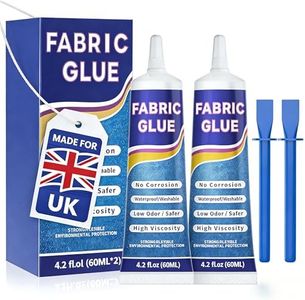 120ML Clothes Strong Fabric Glue - Extra Strong Glue for fabric Material Repairs Upholstery Badge Textile Felt Crafts Hemming Tape Carpet Patches DIY-Waterproof Soft Clear No-Sewing(2 Pack)