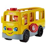 Fisher-Price Little People Sit with Me School Bus push-along toy vehicle with music for toddlers and preschool kids ages 1-5 years, FKX01