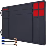 Raiseek Cleaning Mat, Pistol Gun Maintenance Mat,Anti-Slip Rubberized Repair Mat 15.9" x 9.8"(Dark Blue)
