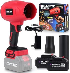 Bullseye Blower – Cordless Leaf Blower, Handheld Turbo Jet with 2 Batteries, 20V 350W Electric Air Power for Patio, Garage Cleaning and Car Drying – As Seen on TV