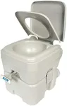 Camco 41541 Standard Portable Travel Toilet, Designed for Camping, RV, Boating And Other Recreational Activites (5.3 gallon), White