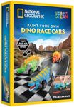 Blue Marble National Geographic Pull Back Dinosaur Race Cars Craft Kit - Paint 3 Dinosaur Racecars with 6 Paint Colors, Dinosaur Toys for Kids, Kids Painting Kit, Dinosaur Cars, Arts & Crafts for Kids