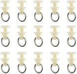 WHYHKJ 50pcs Curtain Track Glider Rail Curtain Hook Rollers Window Shower Curtain Tracks Accessories