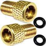 DSL Daily Supply Ltd. 2 x BRASS ADAPTOR PRESTA TO SCHRADER BICYCLE VALVE CONVERTER BIKE PUMP CONNECTOR WITH O RING SEAL