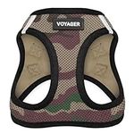 Voyager Step-in Air Dog Harness - All Weather Mesh Step in Vest Harness for Small and Medium Dogs and Cats by Best Pet Supplies - Harness (Army/Black Trim), S (Chest: 14.5-16")