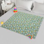 Kuber Industries Baby Sheet | Reversible Baby Plastic Sheet | Crib Sheet for Baby | Bed Wetting Protector Sheet | Baby Mattress Sheet for Baby | Toddler Bed Sheet | 100x100 CM | Green