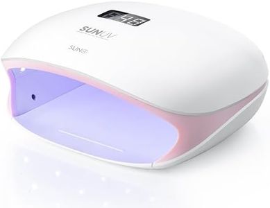 SUNUV LED Nagellampe 48W UV Nageltrockner für Nagelgel mit Timer, LCD-Display für Zuhause und Schönheitssalon Rosa, Geschenk für Frauen