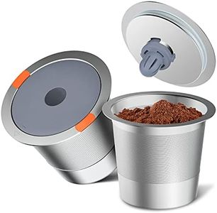 Noalto Reusable K Cups and Coffee Pods,Universal stainless steel k Cups for Keurig 2.0 and 1.0 Coffee Makers machine(2pack)