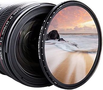 JJC 55mm Variable Neutral Density Filter ND2 to ND400, Slim Fader ND Filter for Sony A6600 A6500 A6400 A6000 with E 18-135mm f/3.5-5.6, Sigma 56mm f/1.4 DC DN Lens& More with 55mm Thread