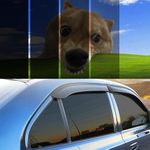 50% Window Tint Car with 50 Percent VLT 24 in x 10 Ft Privacy Ceramic Window Tint for Car Blocks UV IR Rays, Heat & Glare - Scratch Resistance-Black