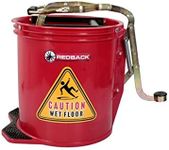 Redback Brushware Mop Wringer Bucket, 15 Liter Capacity, Red