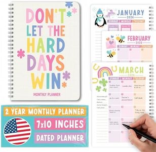2 Year Monthly Planner 2026-2027 - 2 Year Planner 2026-2027, Monthly Calendar 2026-2027, Calendar Book, Doodle Calendars, Planners & Organizers