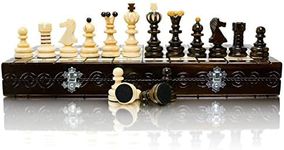 Master of Chess Wooden Chess Set with Pieces 42 cm / 16 in - Handmade Large Chess Board Game for Adults and Kids