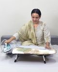 Weird Wolf Tabletop Ironing Board Table with Wide Surface, Foldable Legs and Iron Holder - Multicolor