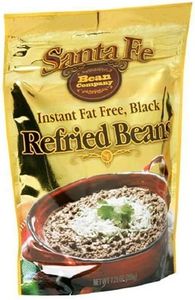 Santa Fe Instant Fat Free Black Refried Beans 7.25 Oz (Pack of 3)