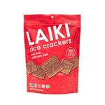 LAIKI Red Rice Crackers - Gluten Free Snacks - Deliciously Light and Airy Crunch - Allergen-Friendly , Vegan, Non-GMO Verified, FODMAP Friendly Rice Crackers Red Rice - 8 Count of 100g Bag