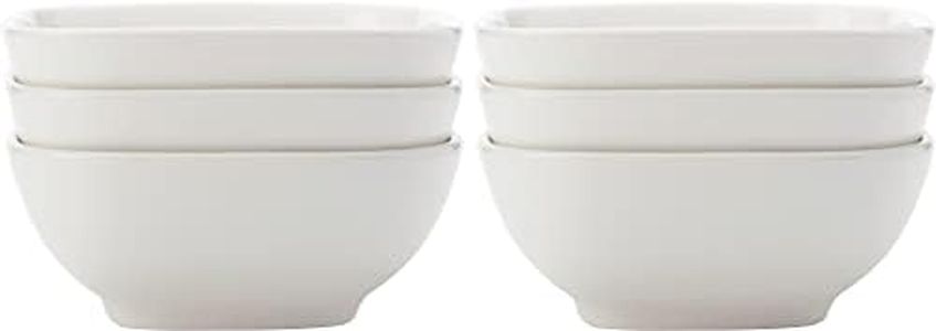 Maxwell & Williams Tapas Dishes, Square Porcelain Tapas Bowls, 10cm (4"), Set of 6, White