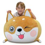 Moptrek t Toy Organizers Stuffed Animal Storage Bean Bag Chair for Boys and Girls, Home Game & Recreation Room Kids Furniture Beanbags