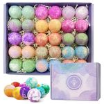 MR MIRYE Bath Bombs 30 Pack Gift Set for Women Relaxing, Handmade Bath Bomb with Natural Essential Oils, Perfect Christmas Birthday Thanksgiving Day Gift Kit