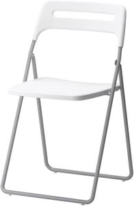Ikea Extraordinary Look Folding Chair White Colour(Space Saving and Easy take Out Chair)