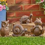 Garden Mile® Free Standing Bronze Garden Ornaments Indoor Outdoor Hand Painted woodland Garden Figurine Decoration Statue