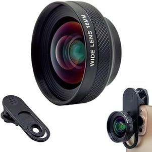 FotoZ 18mm Wide Angle Lens with 17mm Thread Lens Clip for iPhone & Samsung Galaxy and Most Smartphones, Compatible with SmallRig iPhone Samsung Smartphone Cage Case