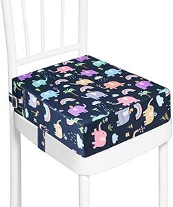 KOXUIUF Toddler Booster Seat for Dining Table, Washable Thick Strong Support Portable Booster Chair for Toddlers Eating, Easy Cleaning Booster Seat Cushion Detachable with Fix Straps