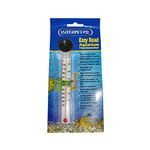 Interpet Easy Read Aquarium Fish Tank Thermometer, Fahrenheit and Celsius scale, Easy Reference Acceptable Temperature Band, Sucker Fixing