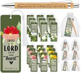 Spakon 35 Sets Mother's Day Church Gifts Bible Verse Bookmarks Inspirational Bamboo Pens Gift Bags Mom Christian Gifts Bulk Religious Mothers Day Party Favors