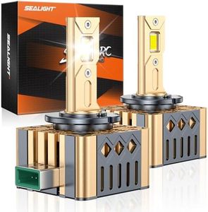 SEALIGHT D3S Bulbs, 6500K Cool White D3S HID Bulbs, 1:1 Original Xenon HID Bulb 66340 42403 42302 Plug and Play Fog Light Pack of 2
