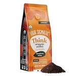 Four Sigmatic Think Organic Ground Coffee | Dark Roast, Fair Trade Gourmet Coffee with Lion's Mane Mushroom and Chaga Mushroom | Nootropic Mushroom Coffee for Better Focus & Immune Support | 12oz Bag