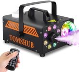 TOMSHUB 600W Fog Machine with Disco Ball & 13-Color LED Lights, 2000CFM High-Output Smoke Machine, Wireless Remote, Auto Spray, for Halloween, DJ, Weddings, Parties (Fog Juice not Included)
