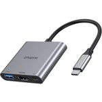 USB C to HDMI Adapter, 3 in 1 HDMI to USBC Digital AV Multiport Adapter,USB Type C Converter to 4K HDMI, USB 3.0,100W PD for MacBook Pro Air,iPad Pro 2020,Chromebook,Dell XPS,Surface, Samsung