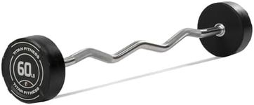 Titan Fitness 60 LB Rubber EZ Curl