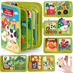 hahaland Busy Books for Toddlers 1-2 - Montessori Toddler Busy Board for 1 2 Year Old, 20 in 1 Quiet Book Educational Toddler Toys for 1 2 3 Year Old Boy Girls Gifts, Travel Toys for Toddlers 1-3