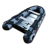 Seamax Recreational HD380-12.5 Feet Inflatable Boat, Max 6 Passengers and 25HP Rated (Dark Gray)