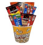 Jerky Gift Basket; Guy Gift; Birthday Gift; Reusable Popcorn Bowl, Beef Jerky, Pepperoni Sticks, Chips and more