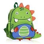 CLOVERCAT Dinasour Backpack for Boys, Toddler, Kids, Teen, Green School Bookbag For Elementary Kindergarten Student, Preschool Children (School Bag, Green)