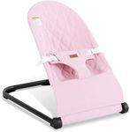 Lfhiwhd Baby Bouncer,Baby Bouncer Seat,Portable Infant Bouncer with 3-Point Safety Harness,Ergonomic Bouncy seat, Newborn Bouncer for Babies 0-6 Months up to 20lbs,ASTM-Certified(Pink)